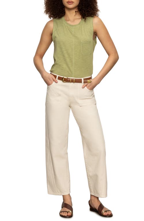 Sanctuary Nonstop Cotton Slub Tank In Green