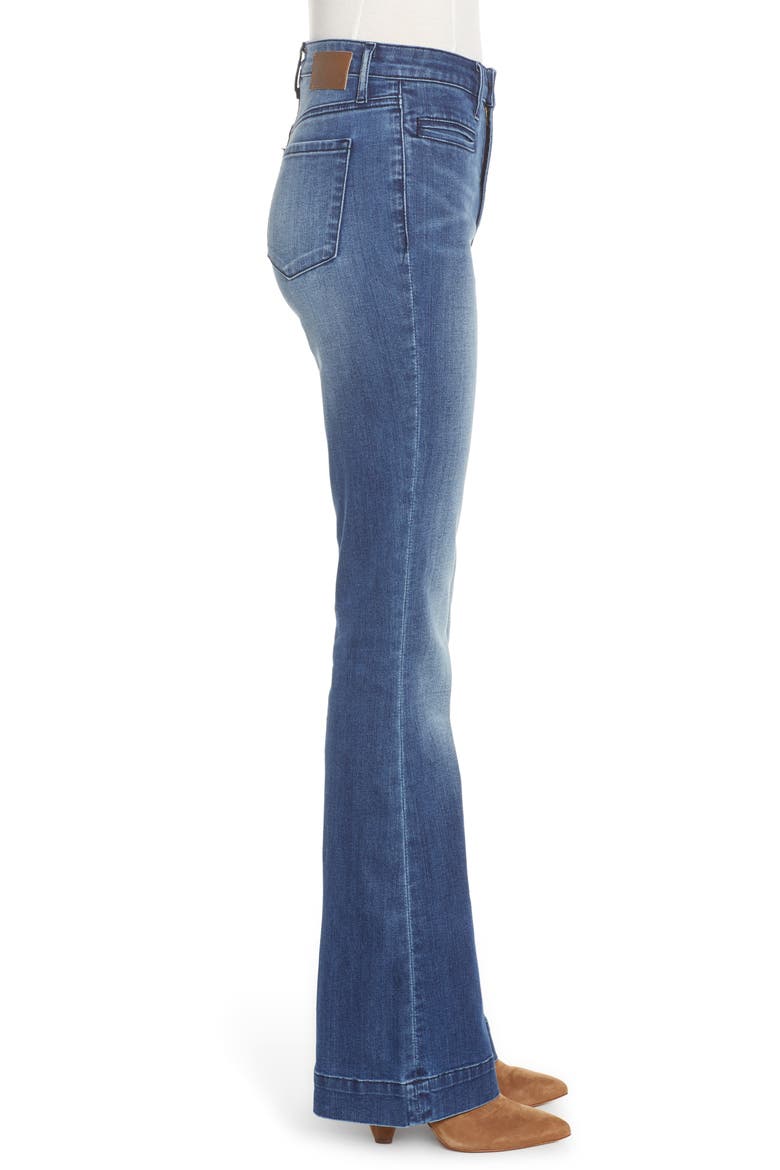 High Waist Flare Jeans, Alternate, color, MEDIUM WASH