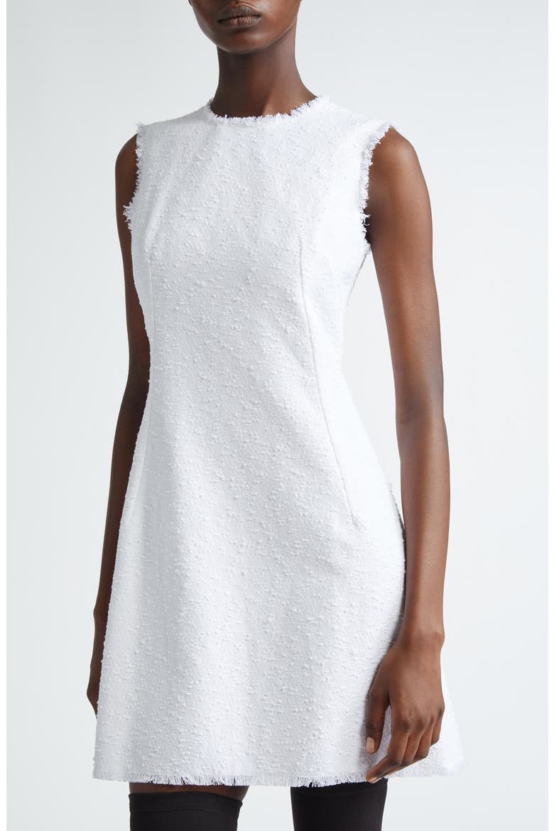 Rachel Sleeveless Tweed Minidress, Alternate, color, BIANCO OTTICO