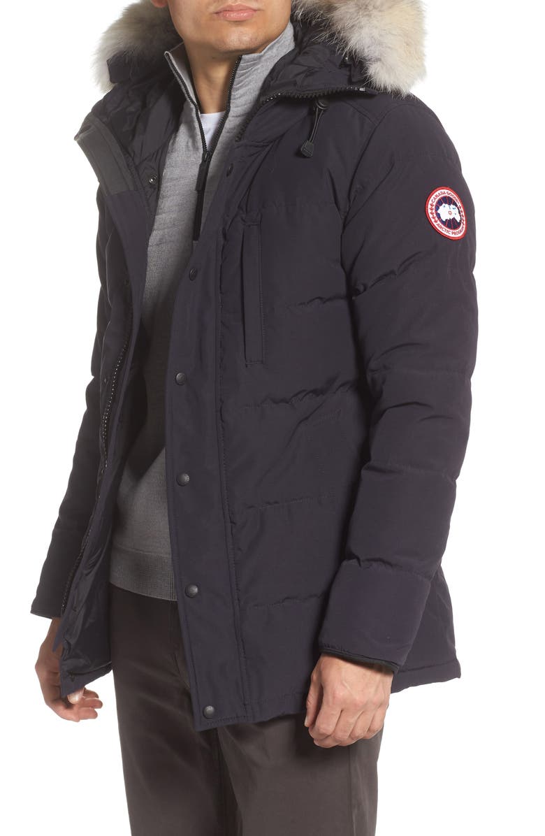Canada Goose Carson Fusion Fit Hooded Down Parka with Genuine Coyote Fur Trim, Main, color,