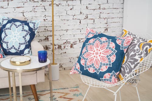 C & F Home C&f Home Mary Geometric Medallion Cotton Decorative Throw Pillow In Blue