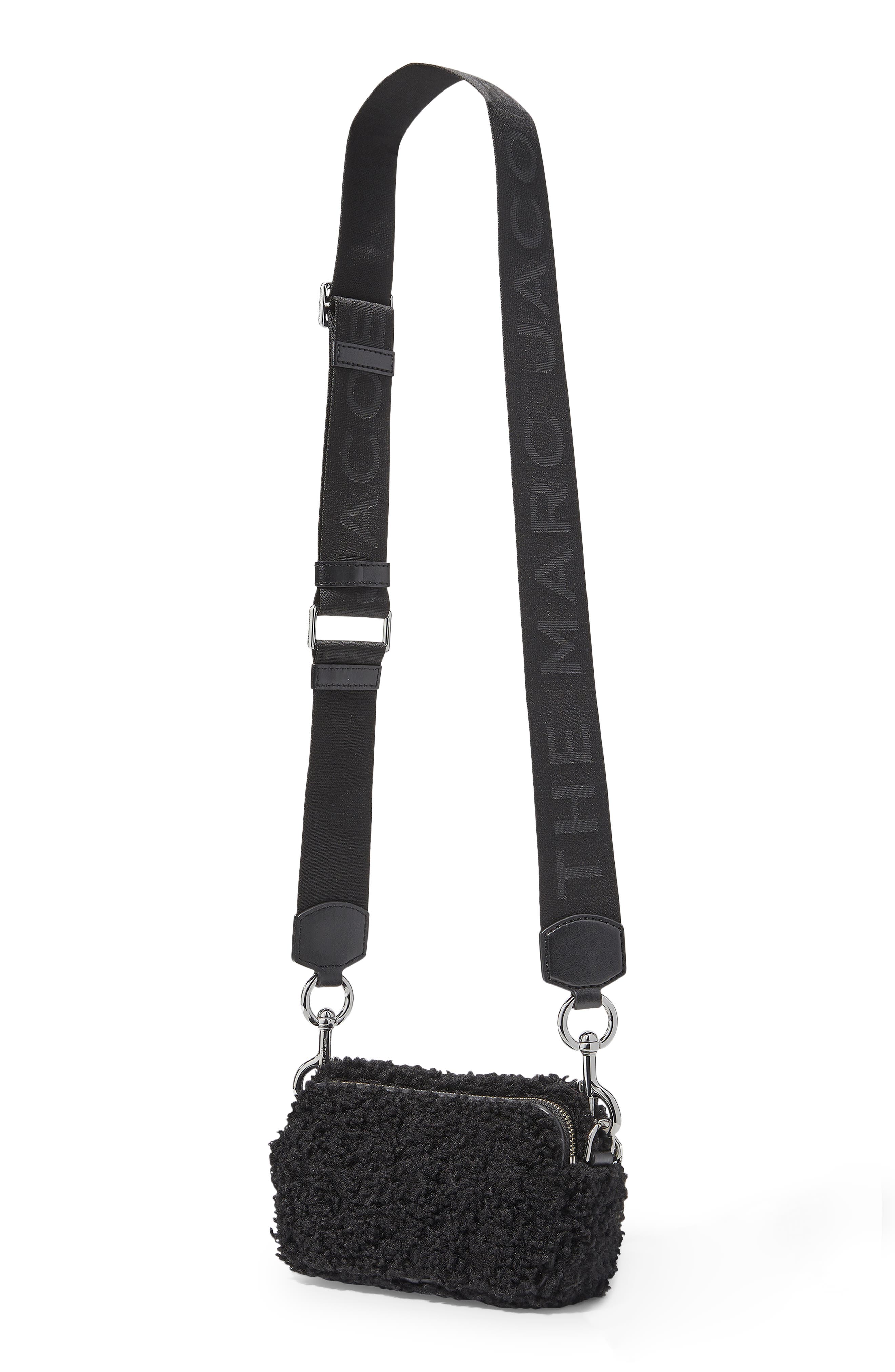 Marc Jacobs Snapshot Faux Shearling Crossbody Bag, Alternate, color, 