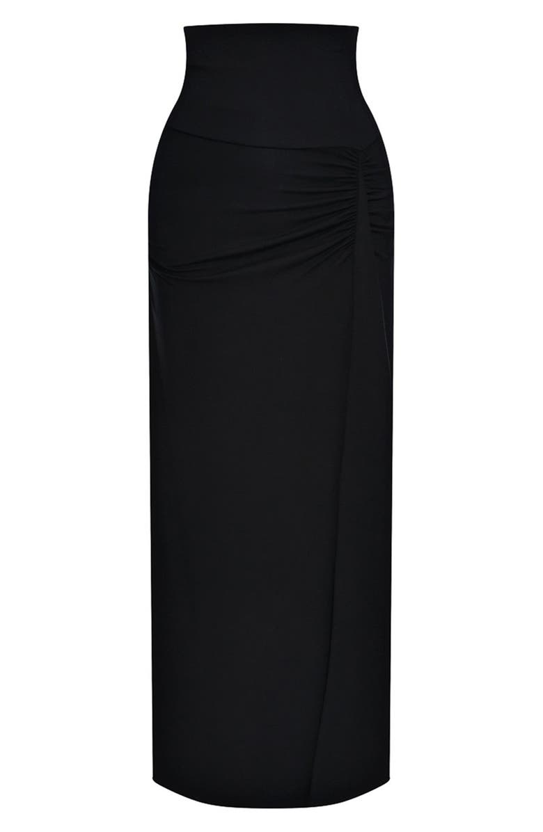 PIETRO BRUNELLI MATERNITY Ruched Maternity Maxi Skirt, Alternate, color, Black