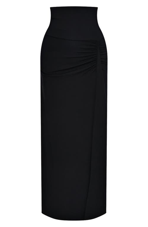 Pietro Brunelli Ruched Maternity Maxi Skirt In Black