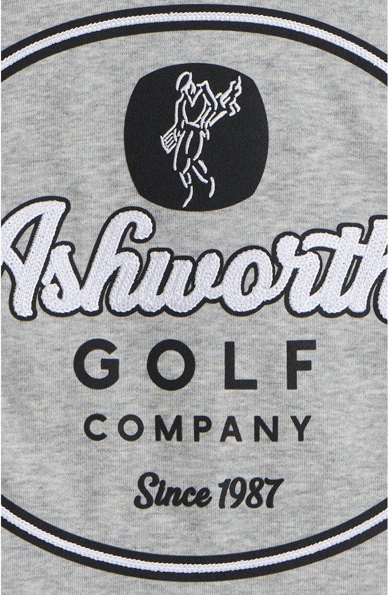 ASHWORTH GOLF Mixed Media Hoodie, Alternate, color, Grey Heather
