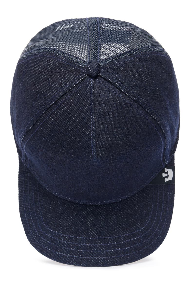 Denim Snapback Cap, Alternate, color, NAVY