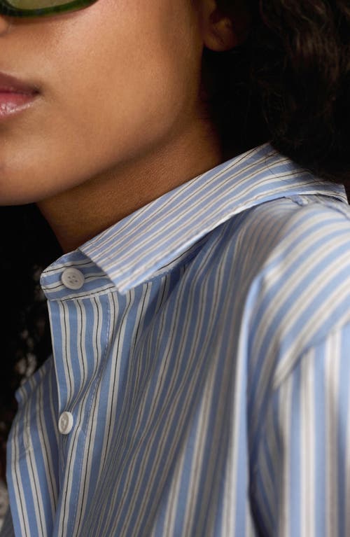 Brooklyn Industries Stripe Button-up Shirt In Blue