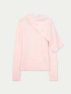 Gobi Cashmere Cashmere Sweater with Draped Scarf