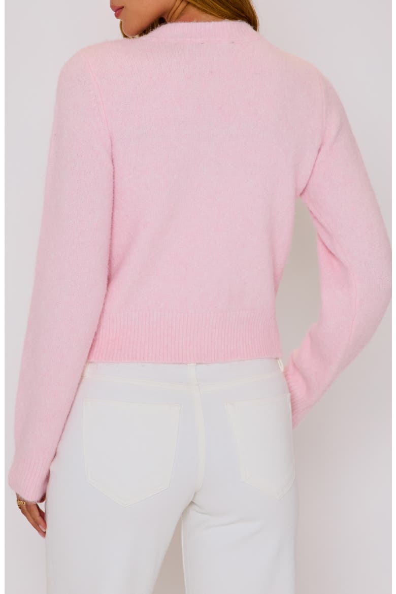 Sweet Nothings Rhinestone Detail Cardigan, Alternate, color, PINK