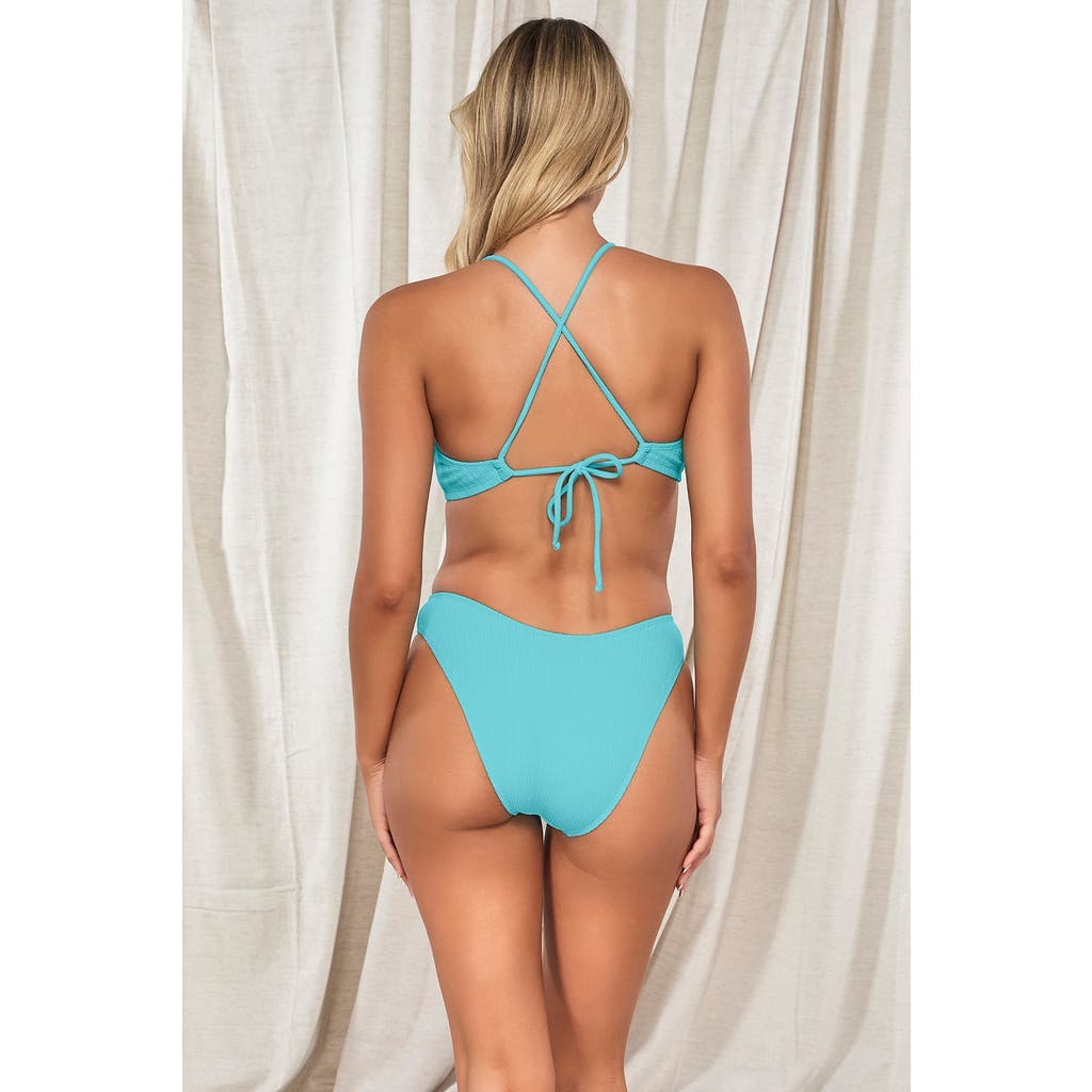 Pacifica By Sunsets Sandy Scoop Bikini Swim Bottoms In Pool Party