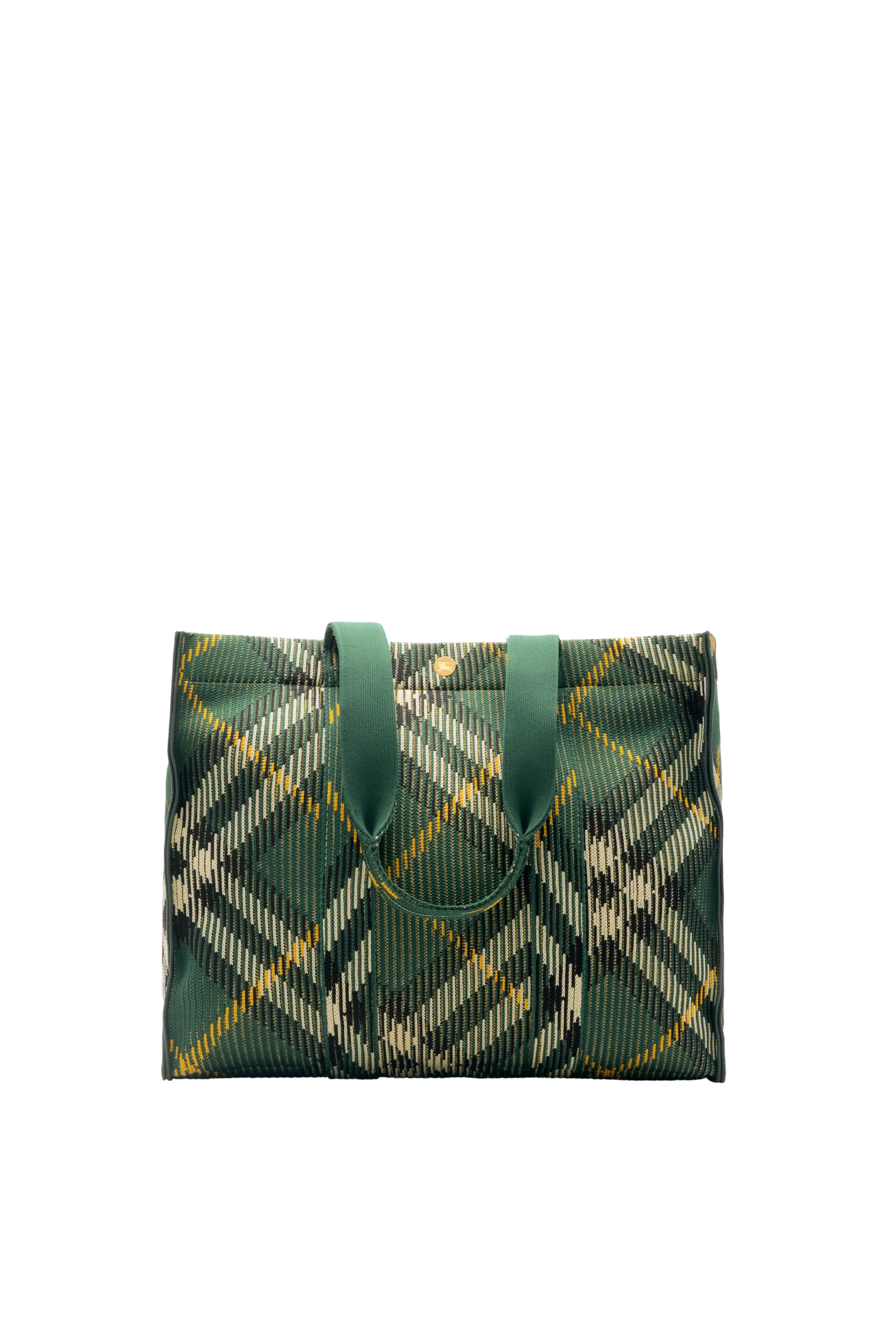 Medium Check Knitted Tote, Alternate, color, Ivy