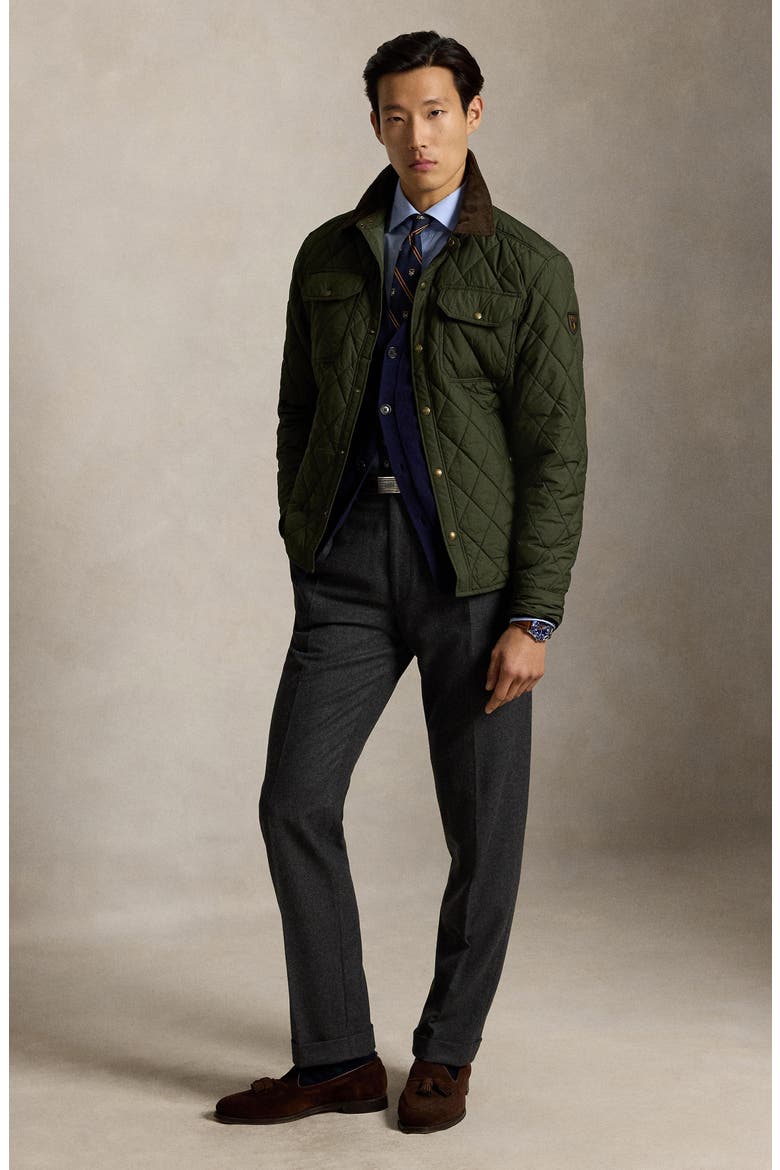 Diamond Quilted Shirt Jacket, Alternate, color, COMPNY OLV