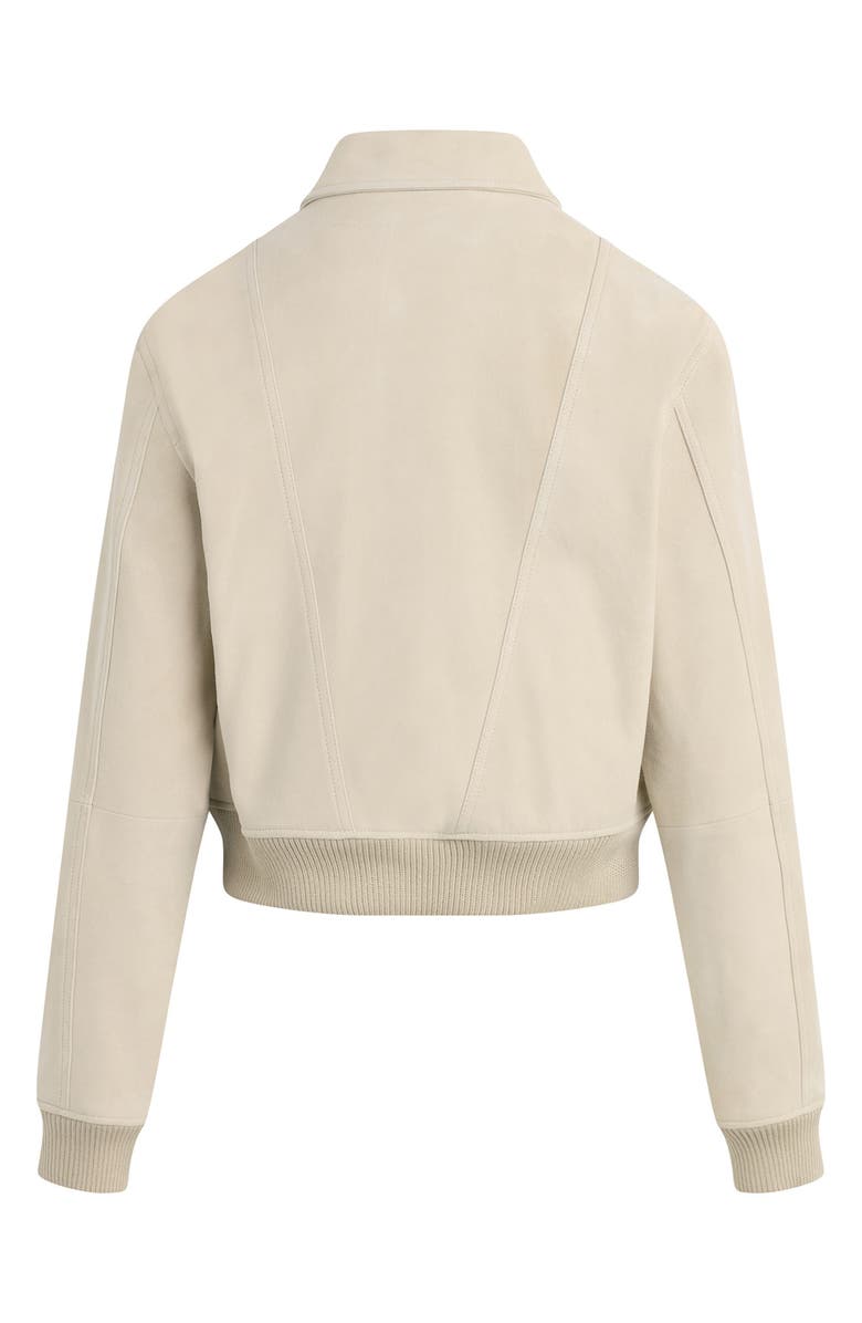 Hudson Jeans Suede Bomber Jacket, Alternate, color, Oxford Tan Suede