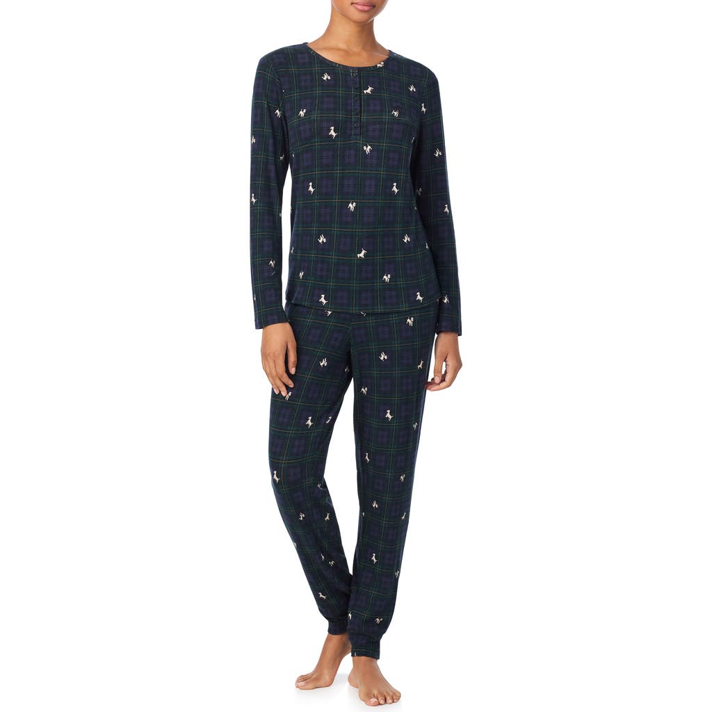 Ralph Lauren Lauren Print Henley Pajamas In Multi