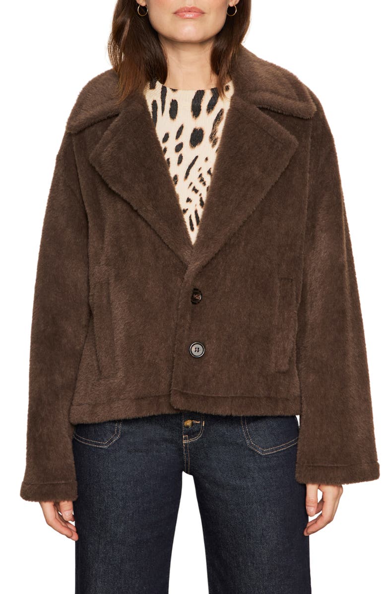 Sanctuary Colette Faux Fur Jacket, Main, color, Choco Chip