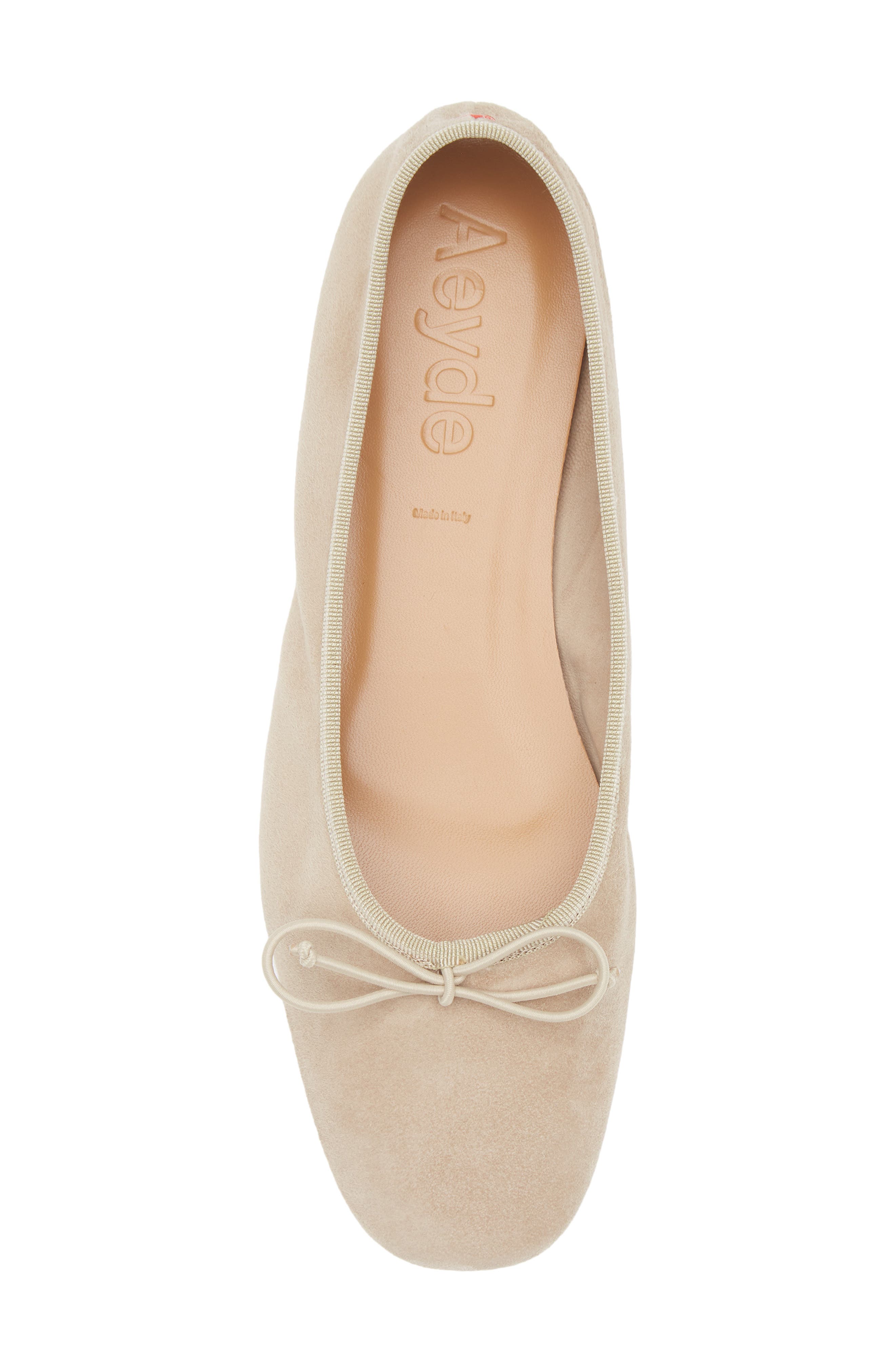aeyde Tiby Ballet Flat, Alternate, color, Sand