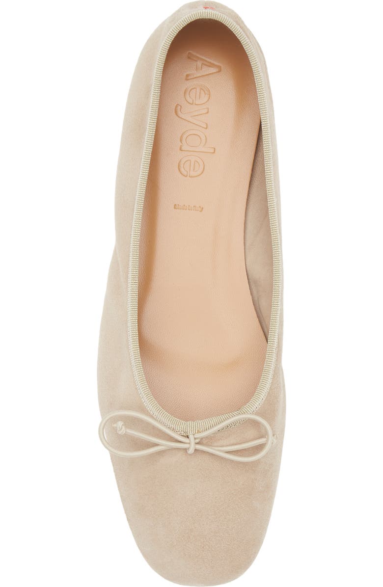 aeyde Tiby Ballet Flat, Alternate, color, Sand