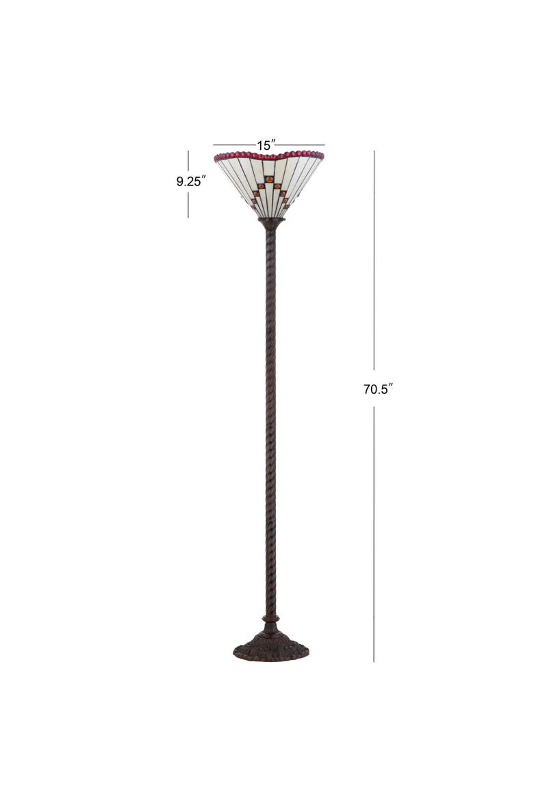 Smith Tiffany-Style 70.5" Torchiere LED Floor Lamp, Bronze, Alternate, color, Bronze