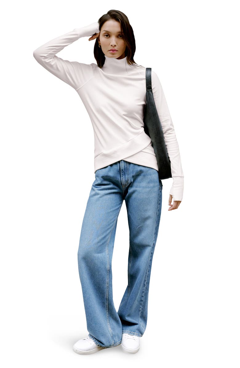 Marcella Soren Tulip Hem Sweatshirt, Alternate, color, Cream