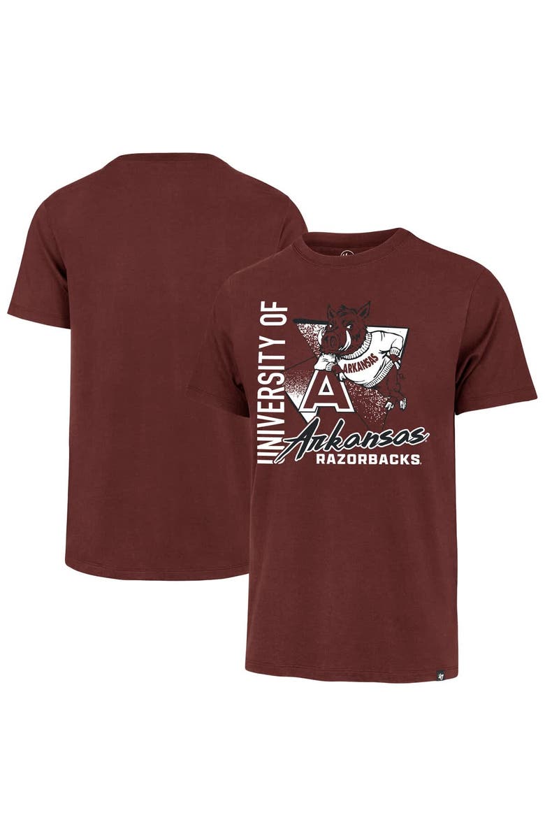 '47 Men's '47 Crimson Arkansas Razorbacks Side Arm Franklin T-Shirt, Alternate, color, Crimson