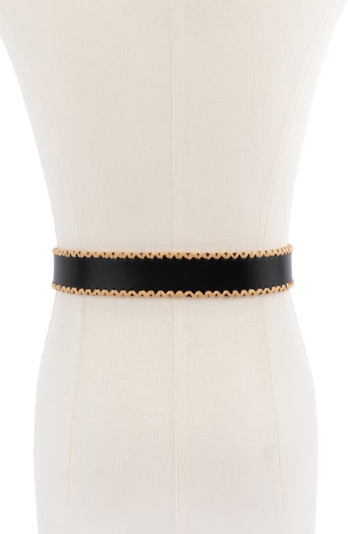 Kate Spade New York Straw Edge Leather Belt