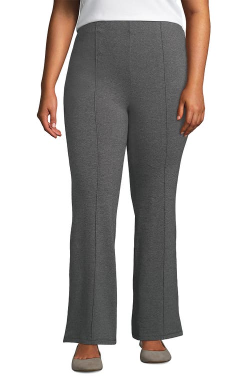 Lands' End Starfish High Rise Pintuck Bootcut Pants In Charcoal Heather