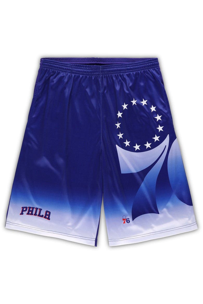 Men's Fanatics Branded Royal Philadelphia 76ers Big & Tall Graphic Shorts, Main, color, Royal