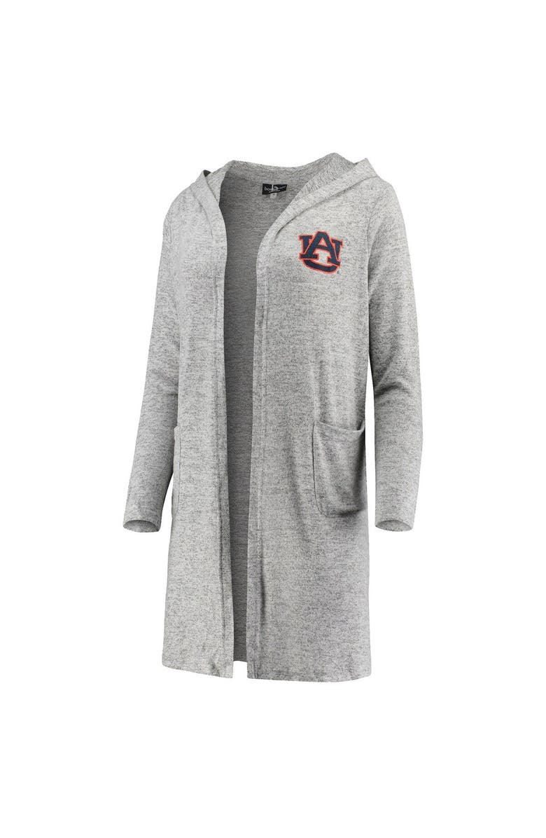 BOXERCRAFT Women's Heathered Gray Auburn Tigers Cuddle Soft Duster Cardigan, Alternate, color, 