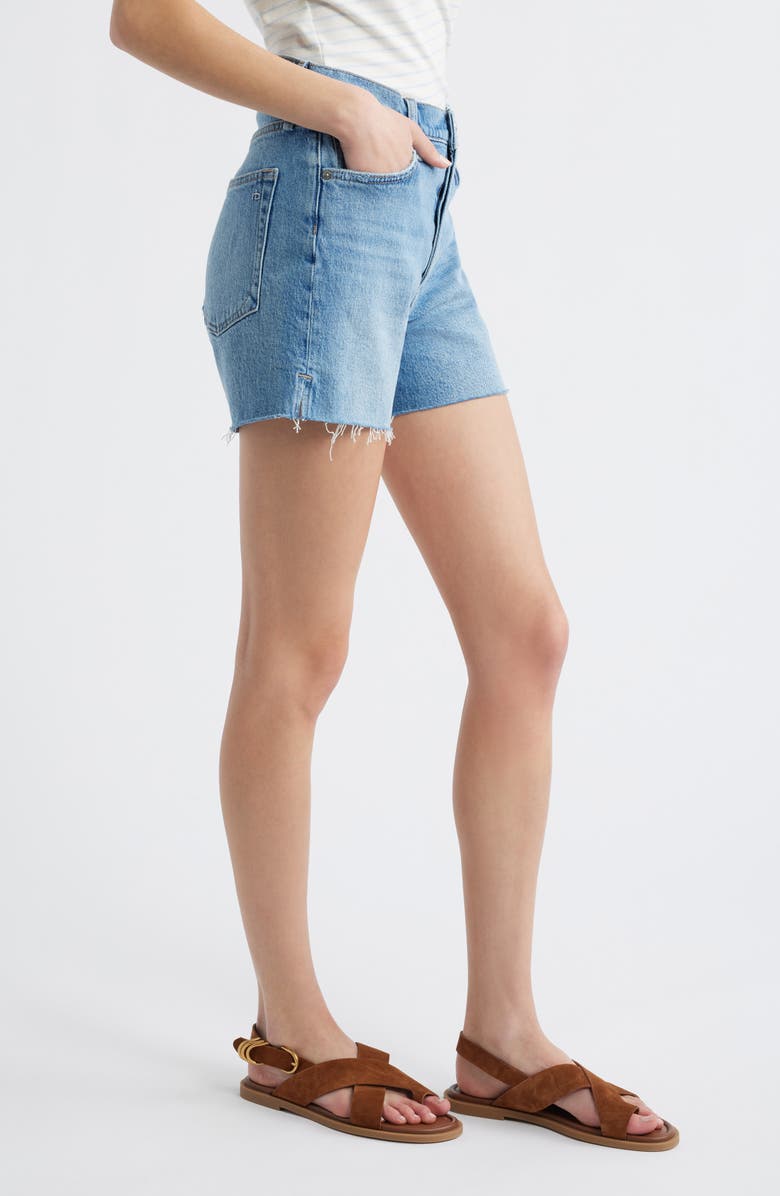 rag & bone High Waist Denim Cutoff Shorts, Alternate, color, Peekskill