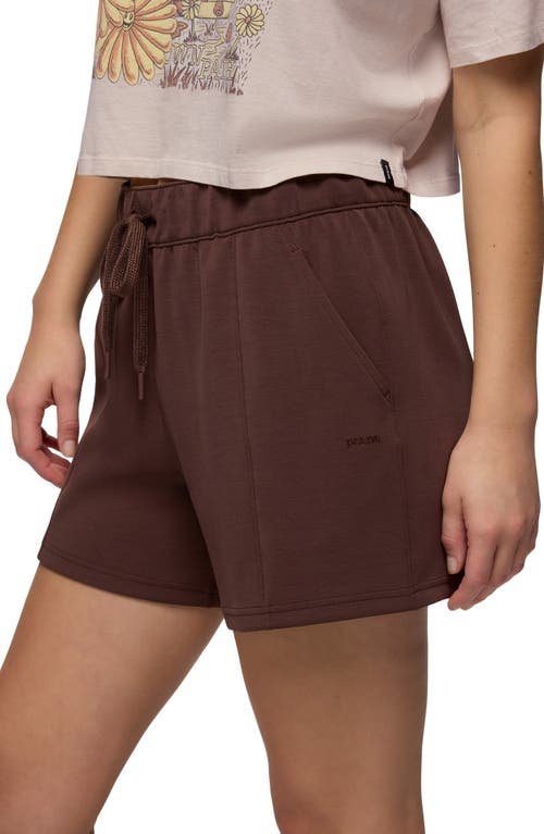 Prana Shea High Waist Drawstring Shorts In Mocha