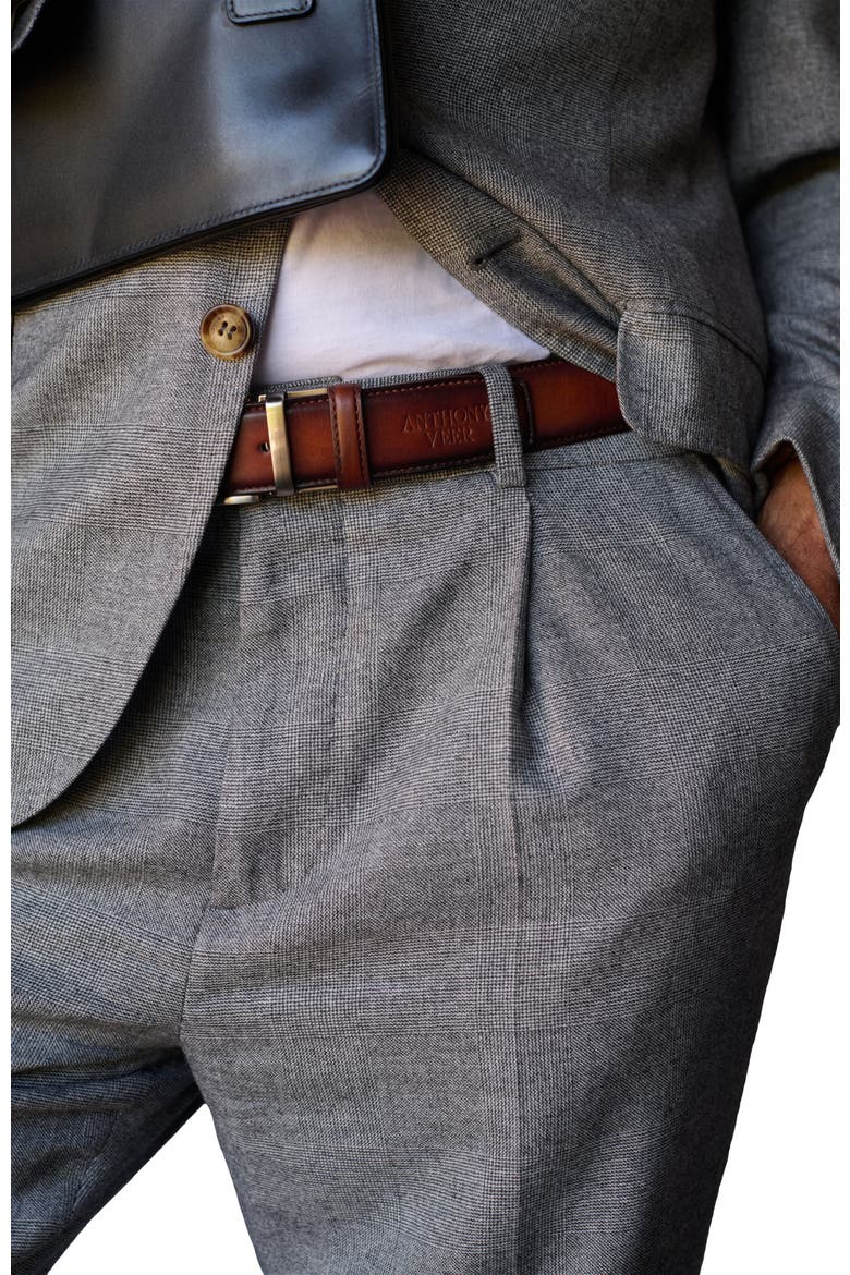 Bari Leather Belt, Alternate, color, Brown Antique