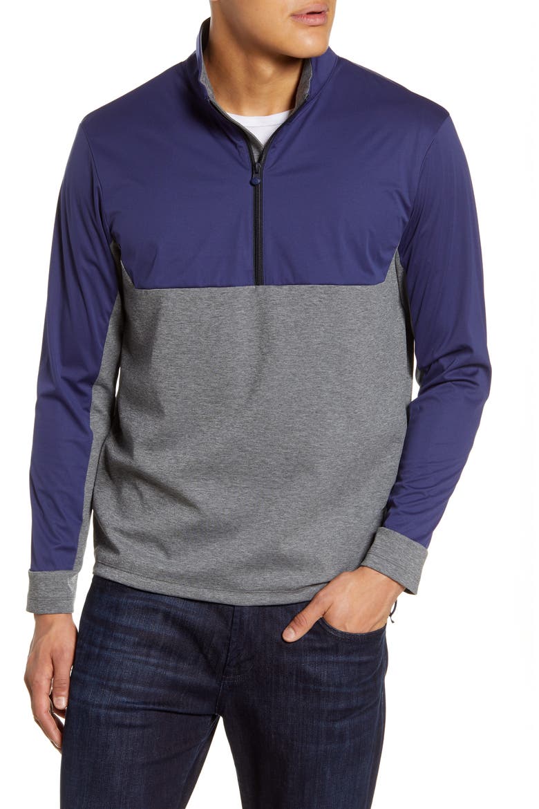 Hybrid Golf Jacket, Main, color, SMOKE HEATHER