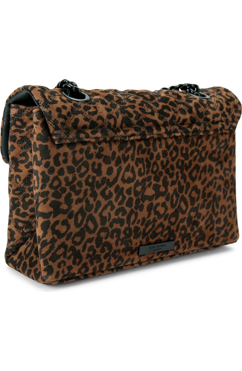 Kurt Geiger London Kensington Quilted Leather Shoulder Bag, Alternate, color, Open Brown