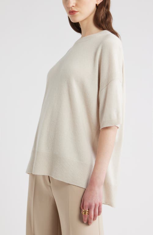 Nordstrom Short Sleeve Cashmere Sweater In Neutral