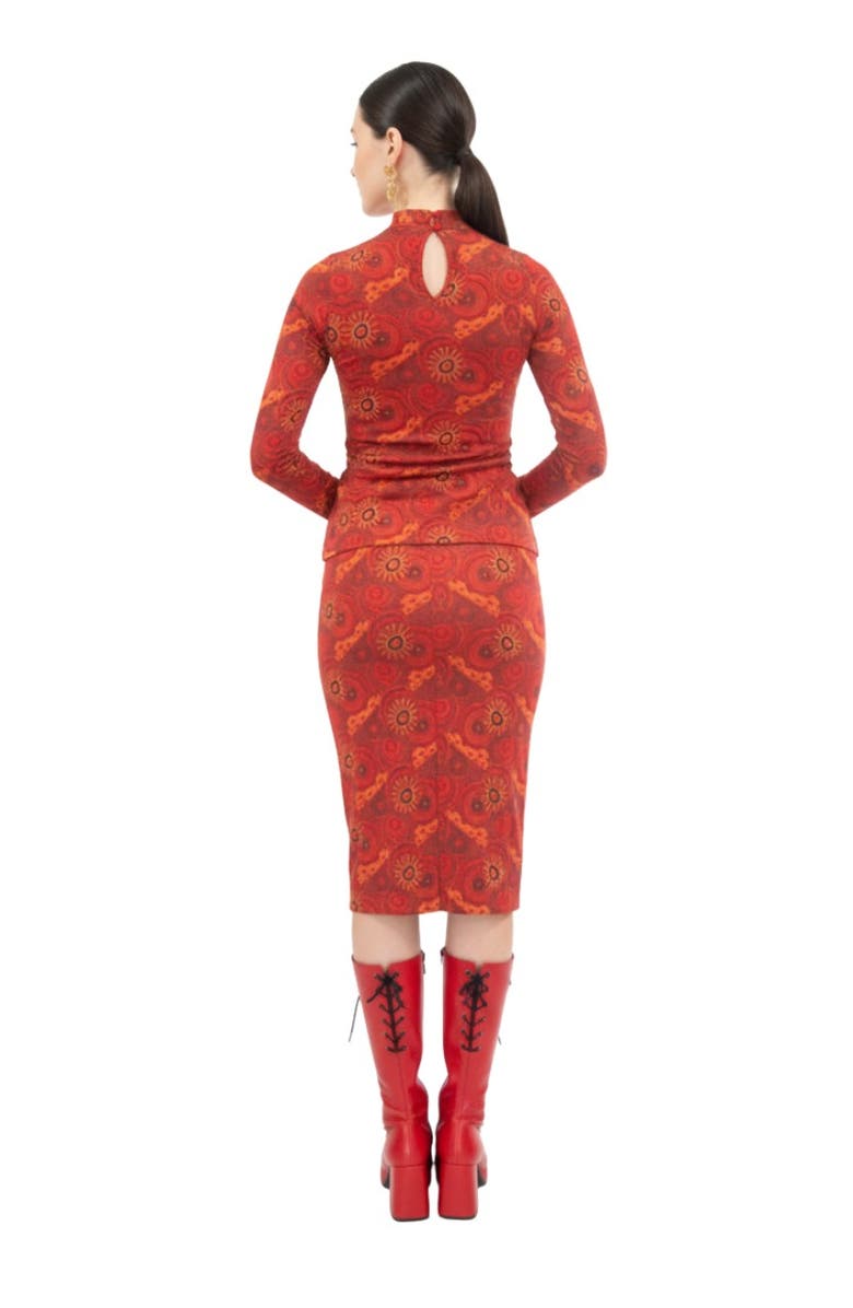 KAHINDO Banjul Pencil Skirt, Alternate, color, Red