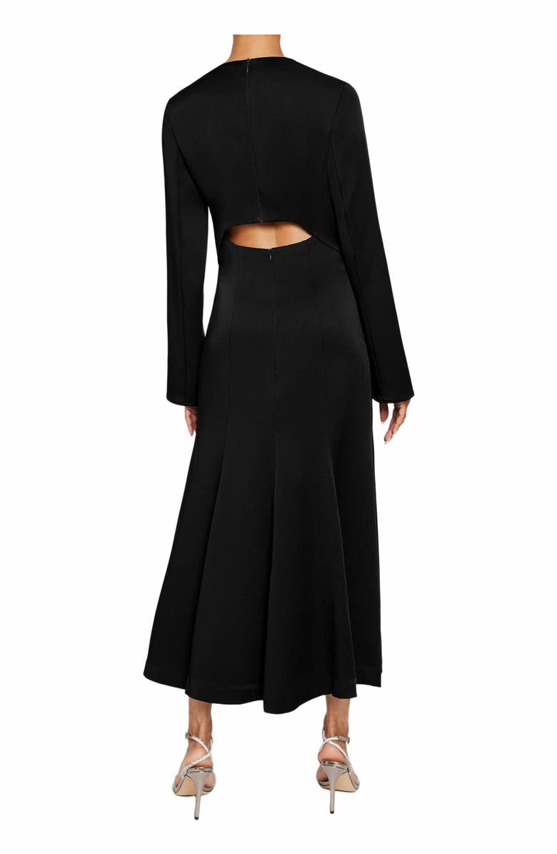 Santorelli CHARLIZE Long Sleeve Fit & Flare Midi Dress In Smooth Crepe, Alternate, color,