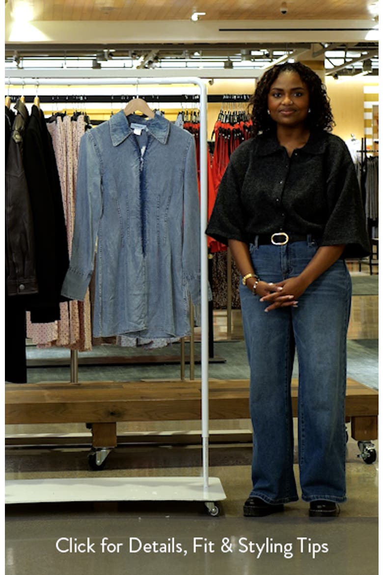 Long Sleeve Denim Minidress video