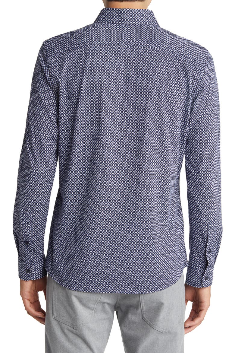Daniel J Hi Flex Cotton Button-Down Shirt, Alternate, color, FJORD