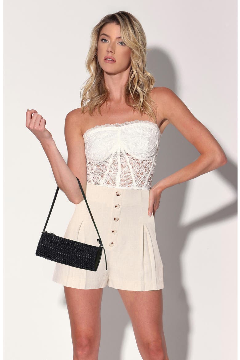Thea Button Shorts, Alternate, color, OATMEAL