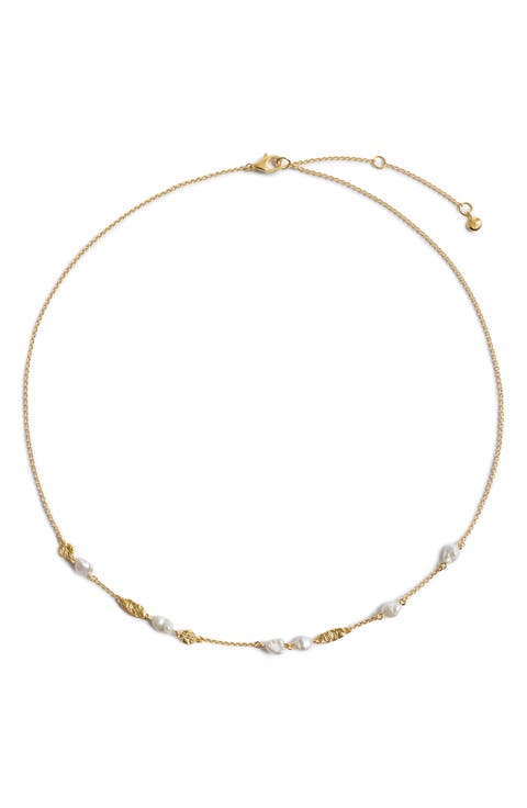 Capri Freshwater Pearl Station Necklace