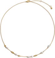 Monica Vinader Capri Freshwater Pearl Station Necklace
