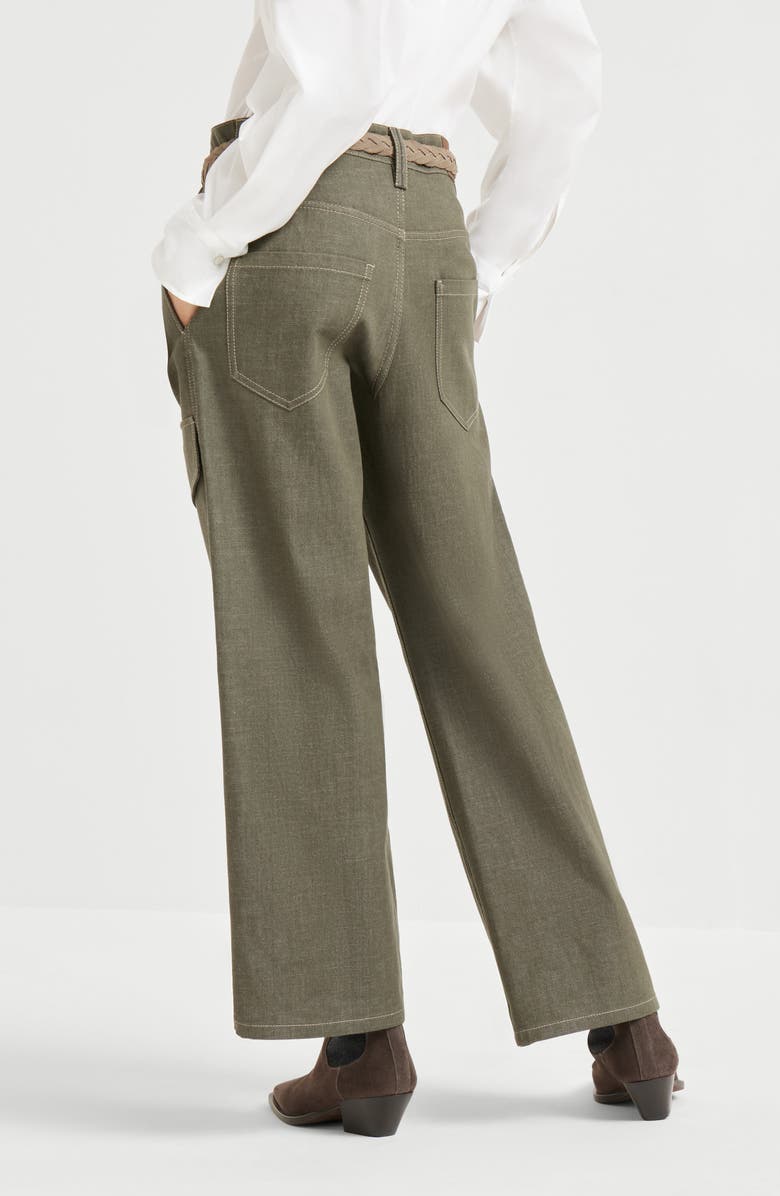 Brunello Cucinelli Square cargo trousers, Alternate, color, Olive