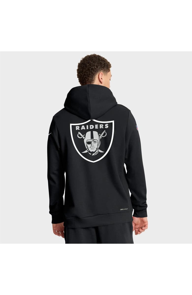 Nike Men's Nike Black Las Vegas Raiders 2025 NFL Crucial Catch Sideline Standard Issue Dri-FIT Hoodie, Alternate, color, Black