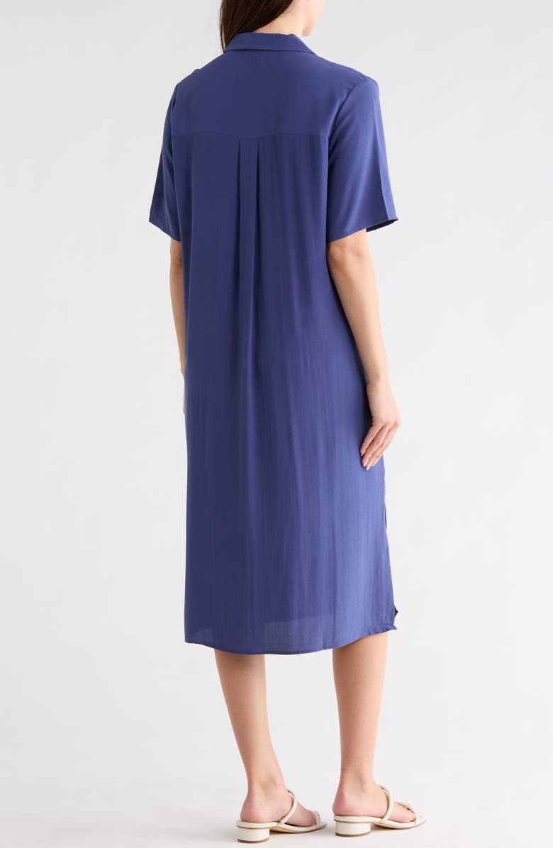 Eileen Fisher Notch Collar Dress, Alternate, color, Bluette