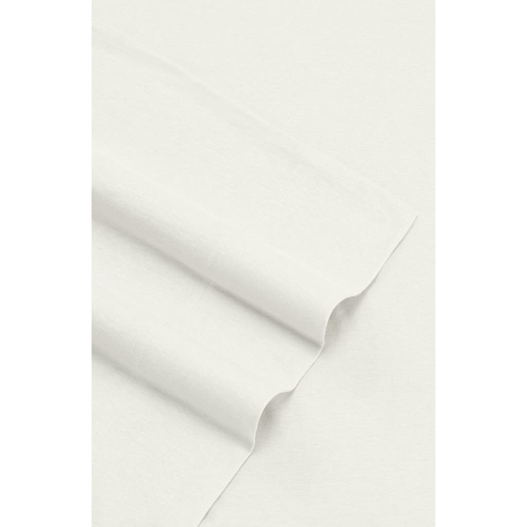 Eddie Bauer Jersey Knit Solid Sheet Set Bedding In Bright White