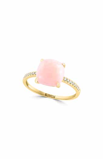 14K Yellow Gold Diamond Opal Ring