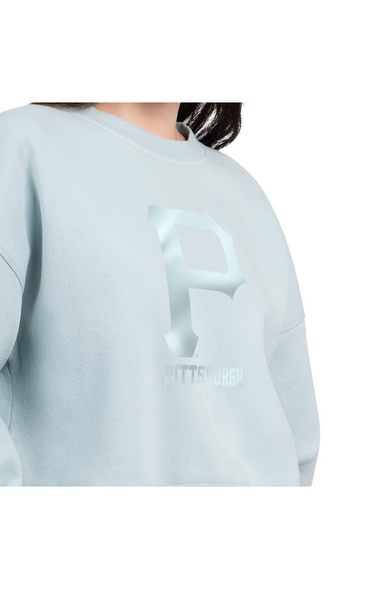 STARTER Women's Starter Mint Pittsburgh Pirates Pastels Boxy Fleece Sweatshirt, Alternate, color, Mint