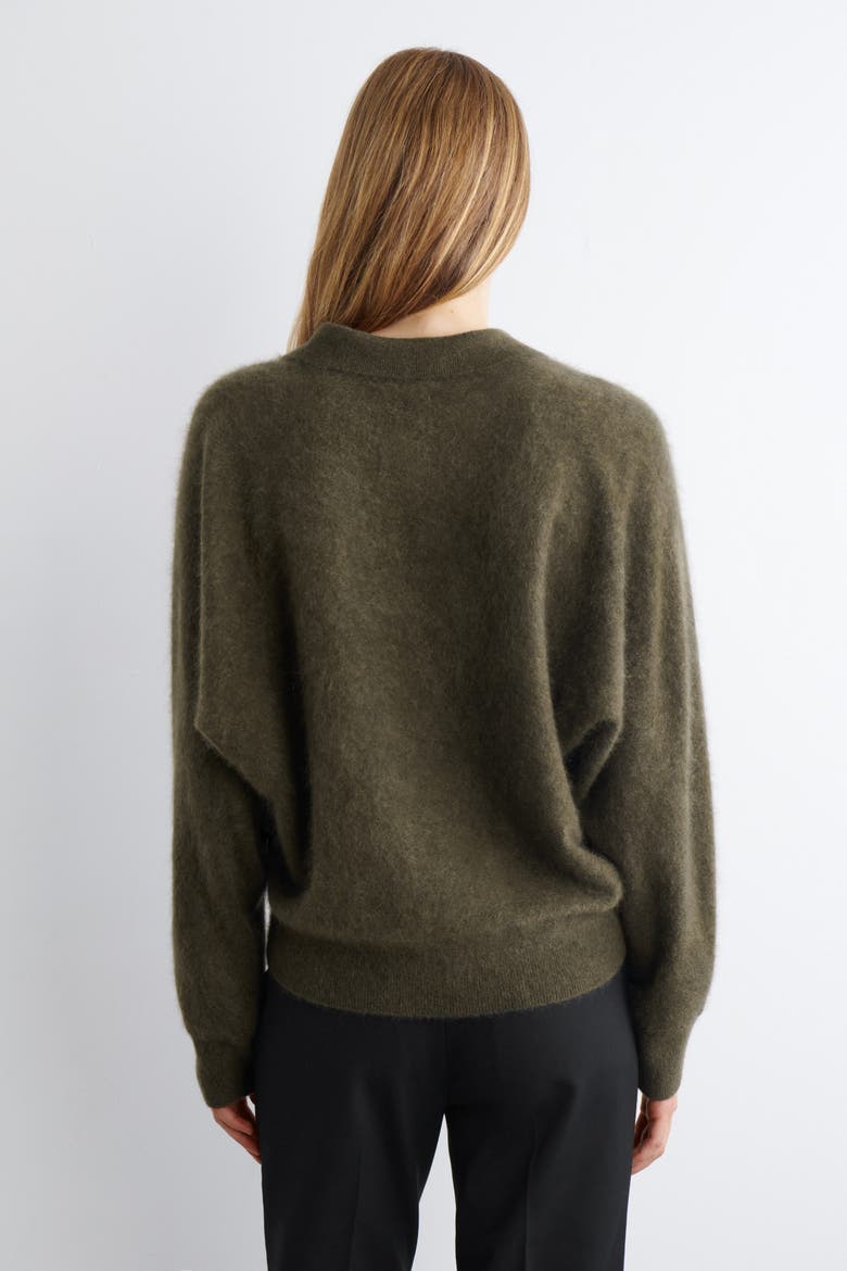 Brushed-Cashmere Polo Sweater, Alternate, color, KHAKI