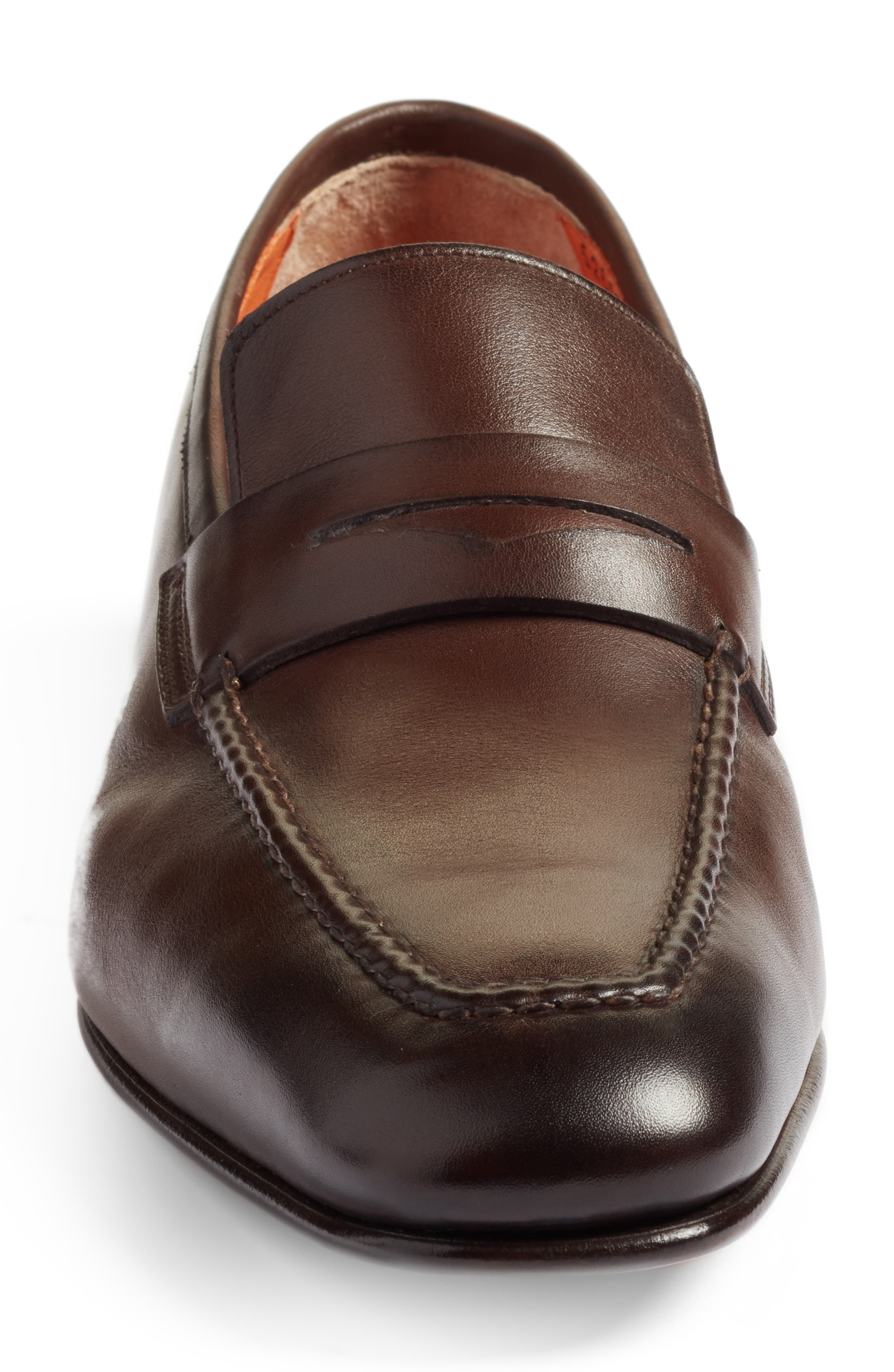 Fox Packable Penny Loafer, Alternate, color, DARK BROWN LEATHER