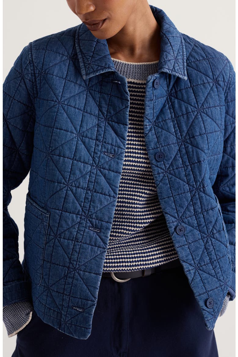 Incoming Tide Quilted Jacket, Main, color, MID WASH INDIGO